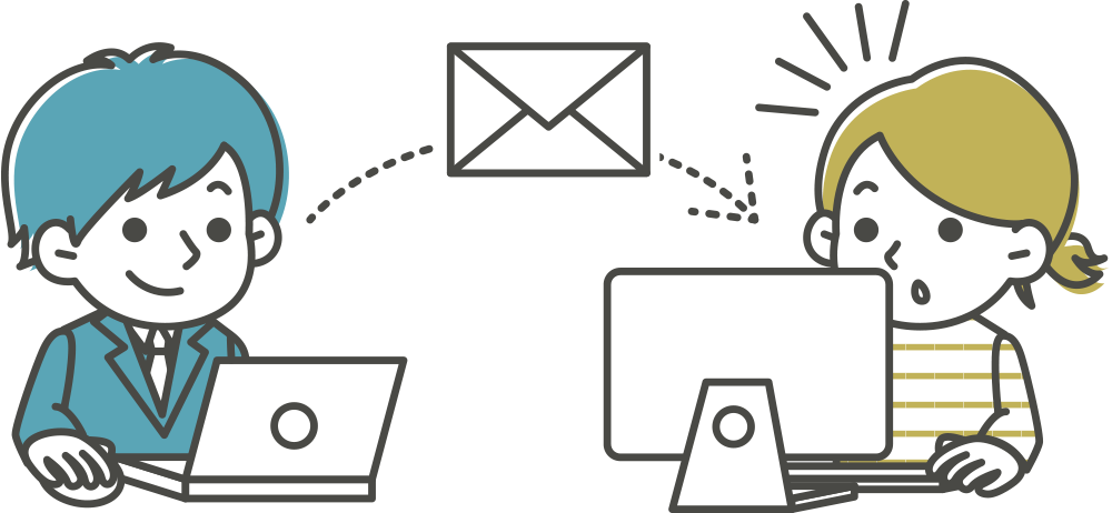 お問い合わせの説明イラスト